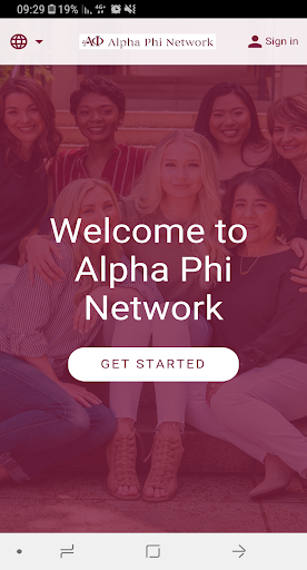 Android application Alpha Phi Network screenshort