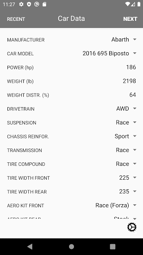 Android application QuickTune H4 for Horizon 4 screenshort