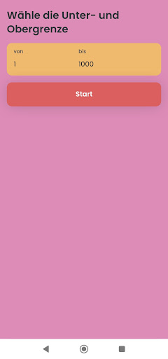 Android application Zufallszahl screenshort