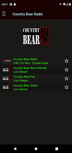 Android application Country Bear Radio screenshort
