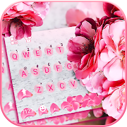 Pinky Floral Keyboard Theme