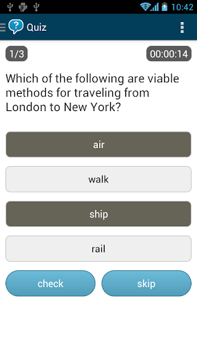 Android application Just Quizzing screenshort