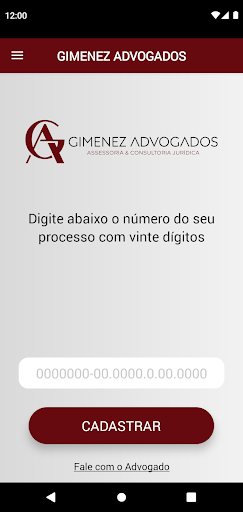 Android application Gimenez Advogados screenshort