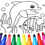 Cover Image of Download Dolphins coloring pages 17.0.0 APK