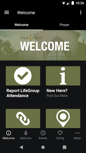 Android application Argyle Church of Christ screenshort