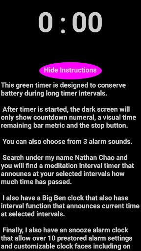GREEN TIMER Screen 2