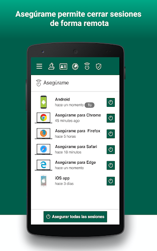 Android application Gestor de contraseñas Telnor screenshort