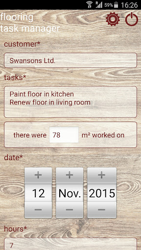 Flooring Task Manager Screen 2