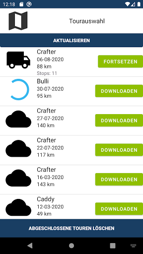 Android application FrachtPilot - Lieferapp screenshort