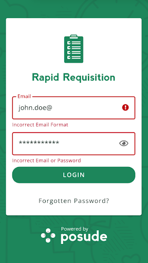 Android application Rapid Requisition screenshort