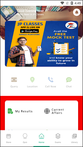 JP Classes Screen 2
