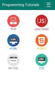 HTML,CSS,PHP,JS Tutorials Screenshot