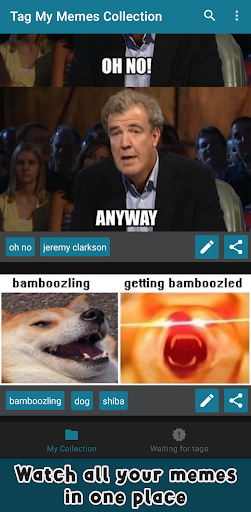 Android application Tag My Memes Collection screenshort