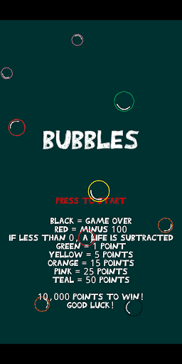 Android application Bubbles screenshort