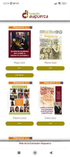 Android application Fundación Atapuerca screenshort