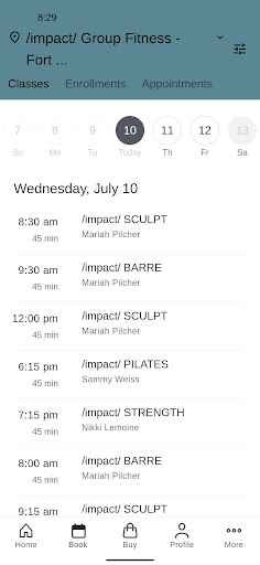 /impact/ Group Fitness Screen 2