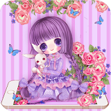 Rose Girl Purple Theme icon