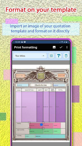 Android application Custom quotation screenshort