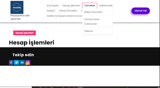Android application Vendeks screenshort