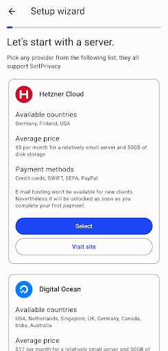 Android application SelfPrivacy screenshort