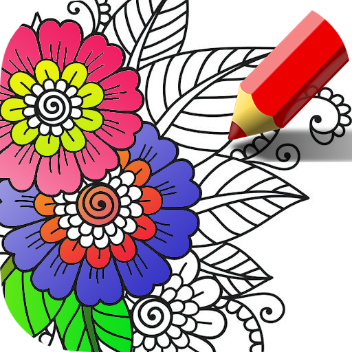 flowers coloring books game  Icon