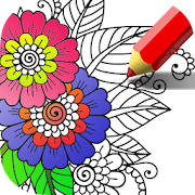 flower drawing and colouring book games