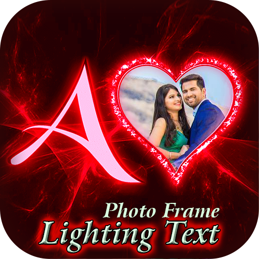 Lighting Text Photo Frame  Icon