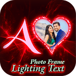 Cover Image of Download Lighting Text Photo Frame  APK