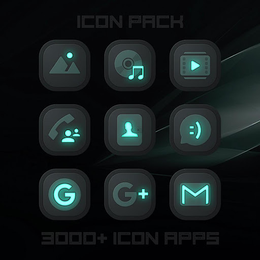 Android application X AQUA Icon Pack screenshort