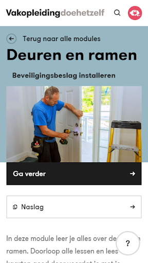 Android application Vakopleiding DoeHetZelf screenshort