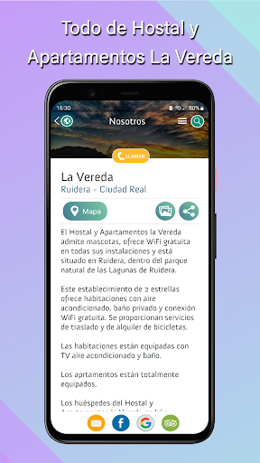 Android application Hostal La Vereda screenshort