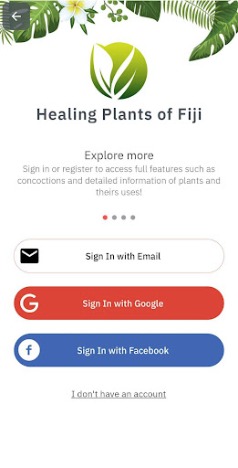 Android application Healing Plants of Fiji screenshort