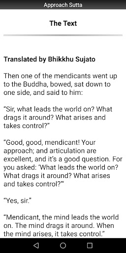 Approach Sutta - Buddhism Screen 2