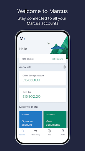 Android application Marcus UK: Online savings bank screenshort