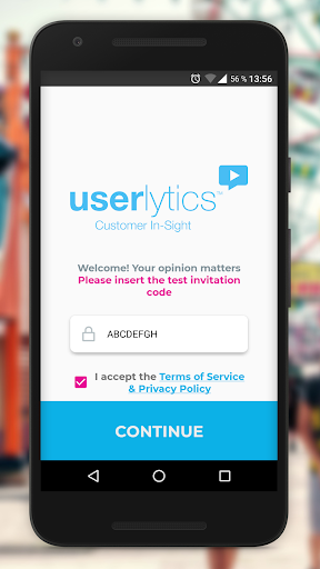 Android application Userlytics screenshort