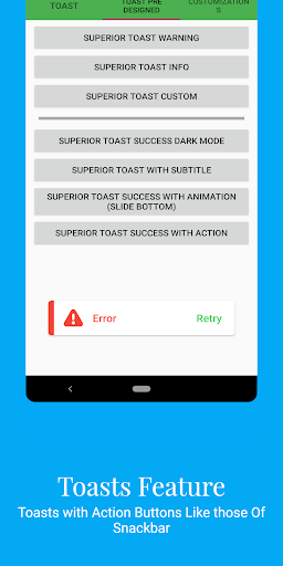 Superior Toast Library Demo Ap Screenshot 3 - AppWisp.com