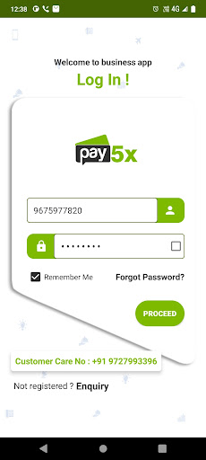 Android application Pay5x screenshort