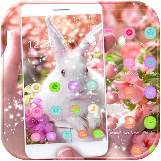 Cute bunny Theme happy easter