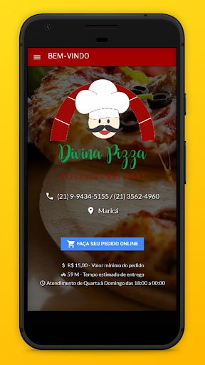 Android application Divina Pizza Maricá screenshort