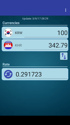 Android application S Korea Won x Cambodian Riel screenshort