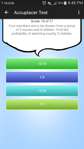 Accuplacer Test Screen 2