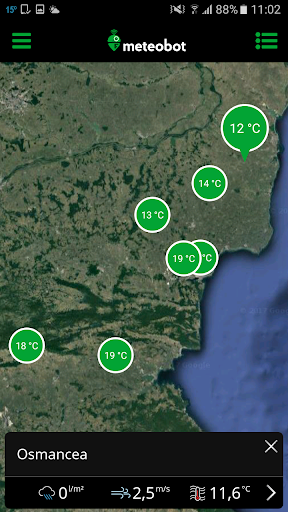 Android application Meteobot screenshort