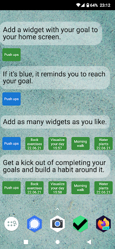 Android application Workout Pixel screenshort