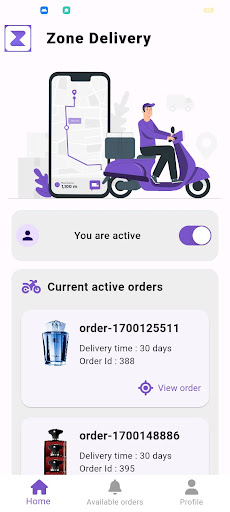 zone delivery Screen 3