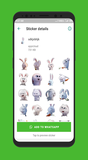 Rabbit Snowball WASticker