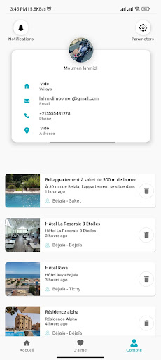 Android application Ikrili كراء شقق الجزائر screenshort