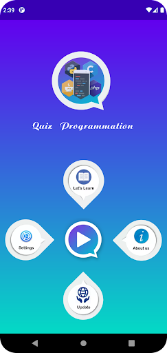 Android application Quiz Programation screenshort