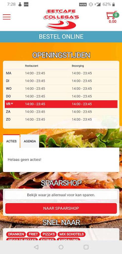 Android application Eetcafe Collegas Officieel screenshort