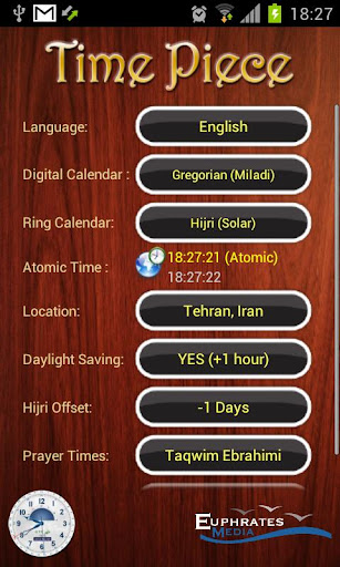 Clockwise Timepiece Widget