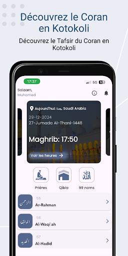 Aperçu de l'application